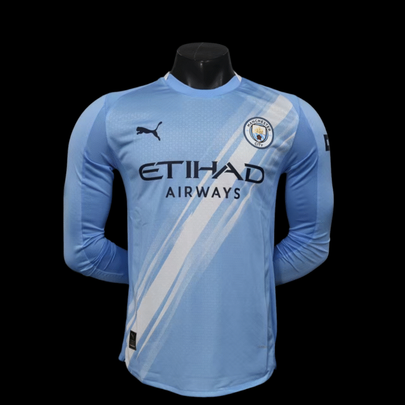 Manchester City Maillot Manches Longues Domicile 25/26 - Version Player
