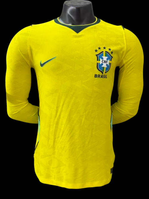 Brésil Maillot Domicile Manches Longues 26/27 - Version Player