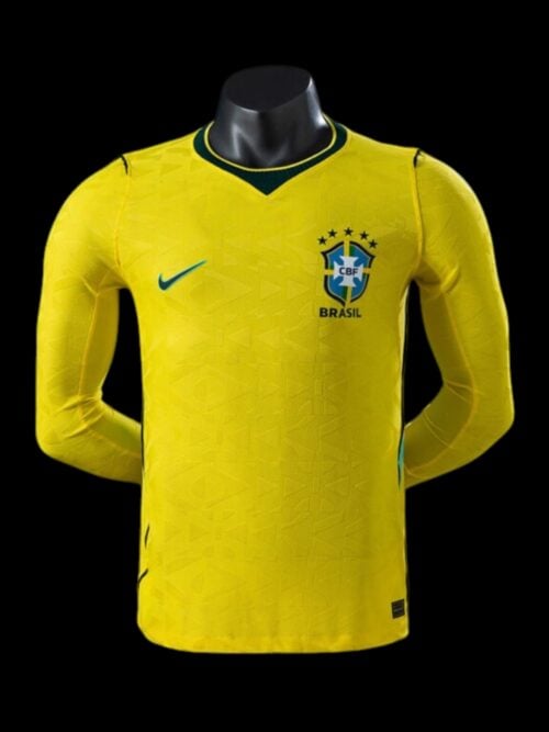 Brésil Maillot Domicile Manches Longues 26/27 - Version Player