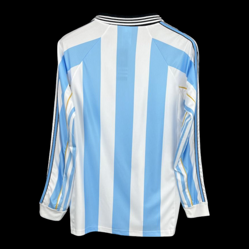 Argentine Maillot Domicile Rétro Manches Longues 1998 – Image 2