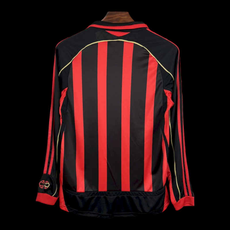 Milan AC Maillot Domicile Rétro Manches Longues 2006/2007 – Image 2