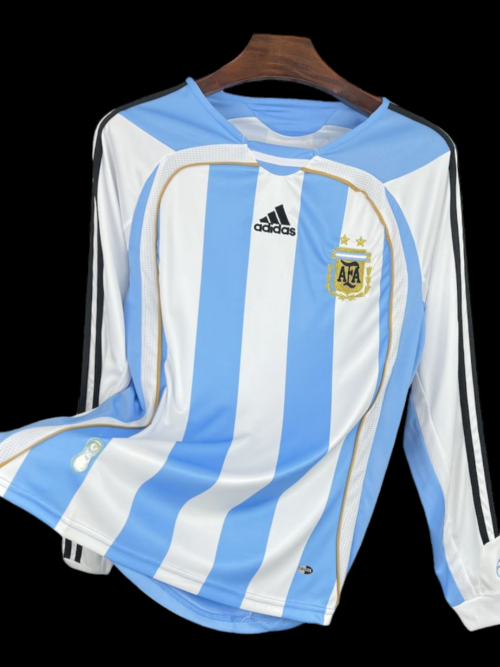 Argentine Maillot Domicile Rétro Manches Longues 2006/2007