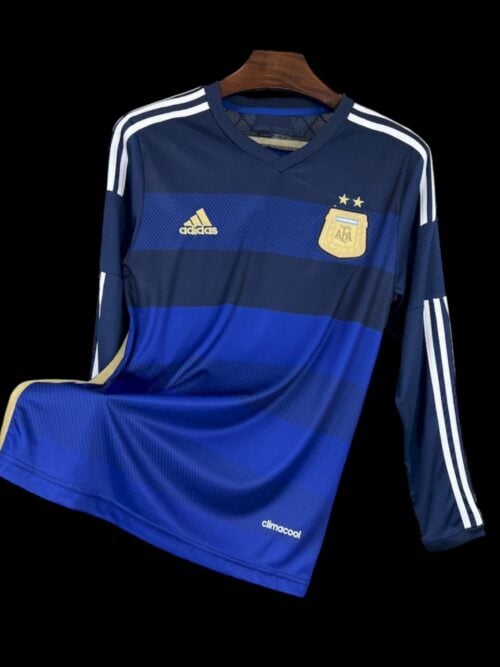 Argentina jersey de visitante retro de manga larga 2014