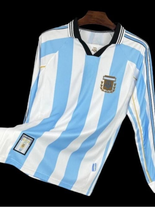 Argentine Maillot Domicile Rétro Manches Longues 1998