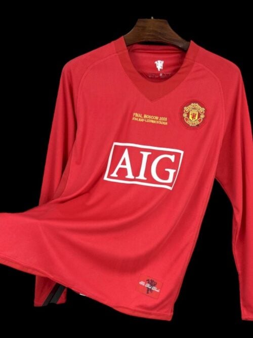 Manchester United Home UCL Camiseta de manga larga 2007/08
