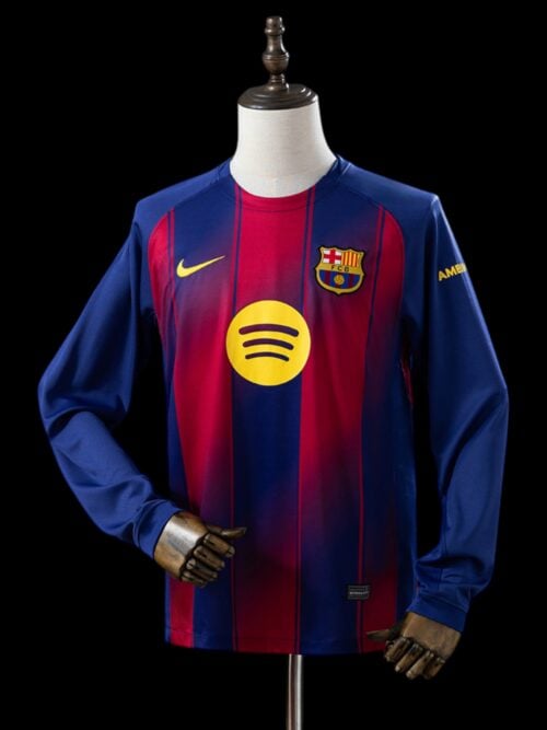 Barcelone Maillot Manches Longues Domicile 25/26