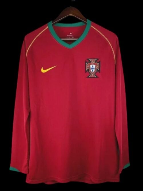 Portugal Maillot Manches Longues Domicile Rétro 2006