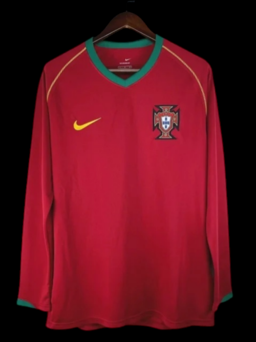 Portugal Maillot Manches Longues Domicile Rétro 2006