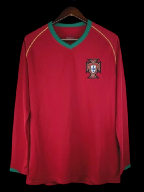 Portugal Maillot Manches Longues Domicile Rétro 2006