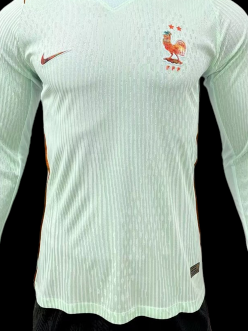 Camiseta de visitante de Francia de manga larga 25/26 - Versión Player
