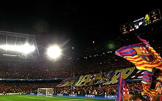 Le Camp Nou la nuit de la Remontada