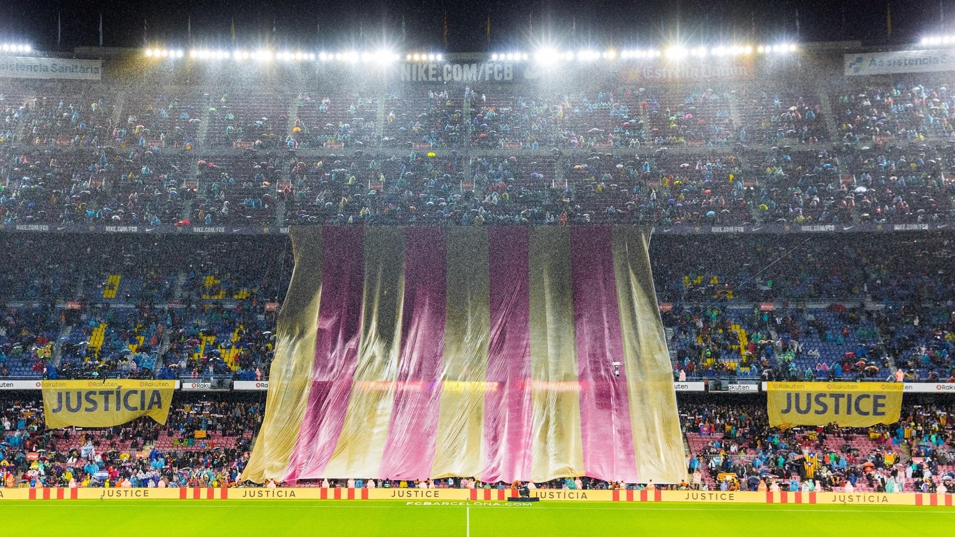 La bandera catalana, símbolo de la identidad del club