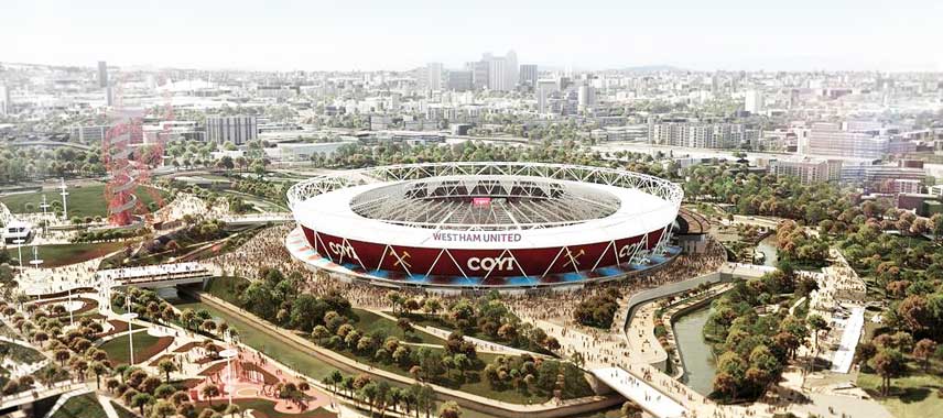 Le London Stadium, stade actuel de West Ham