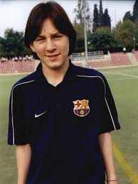 Lionel Messi à chegada à La Masia, em 2000