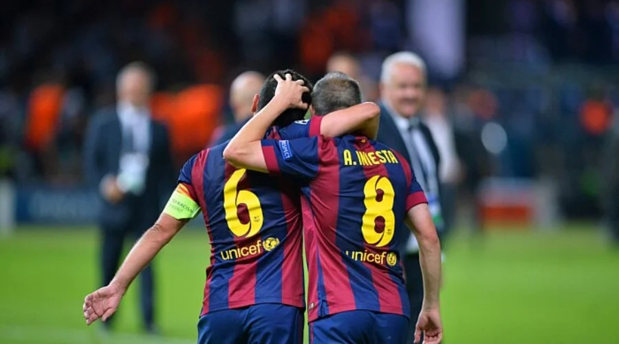 Xavi Hernandez et Andres Iniesta, duo historique du Barca