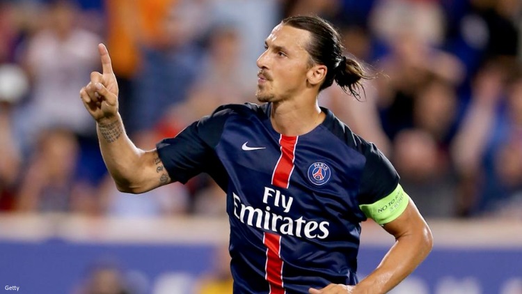 Zlatan Ibrahimovic in het shirt van PSG