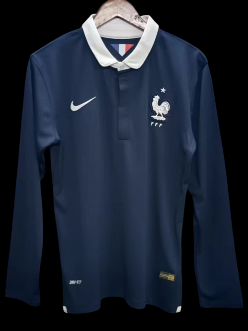 France 2014 Retro Home Long-Sleeve Jersey