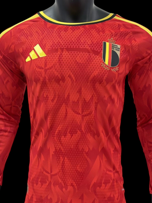 Belgien Heimtrikot mit langen Ärmeln 26/27 – Player-Version