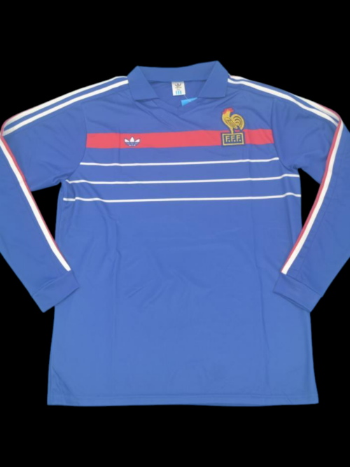 France 1984 Retro Home Long-Sleeve Jersey