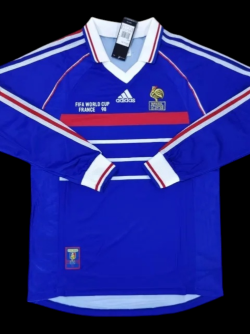 France 1998 Retro Home Long-Sleeve Jersey