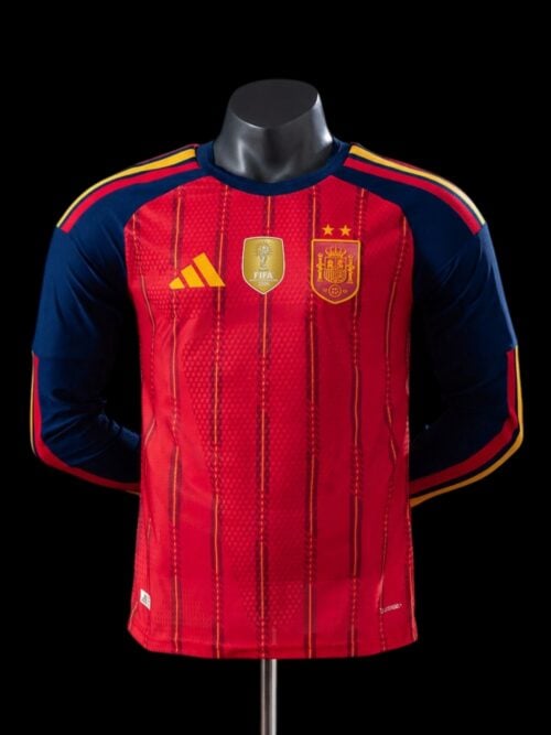 Espagne Maillot  Manches Longues 2 Étoile  ⭐⭐ Domicile 26/27- Version Player