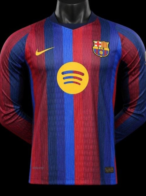 Barcelone Maillot Manches Longues Domicile 26/27 - Version Player