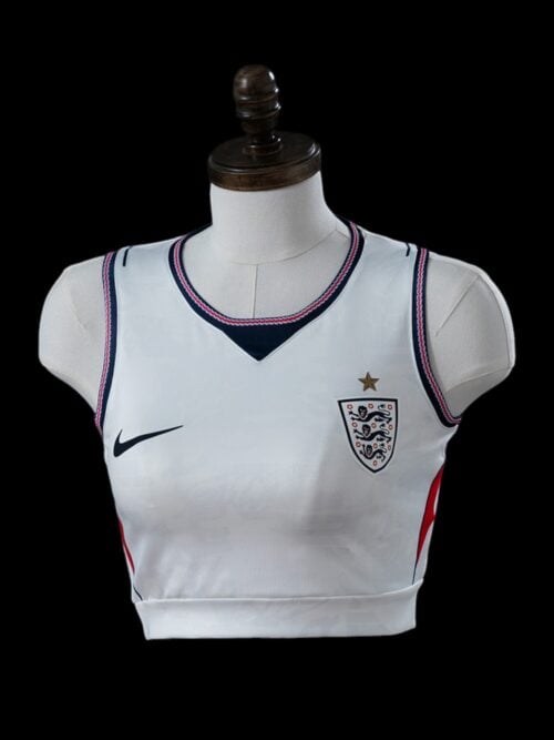Angleterre Crop Top Débardeur Domicile 26/27