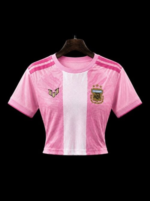 Argentine Commémoratif D'adieu De Messi Rose Crop Top 26/27